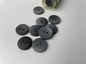 Knap - blågrå med glidende mønster, 16 mm